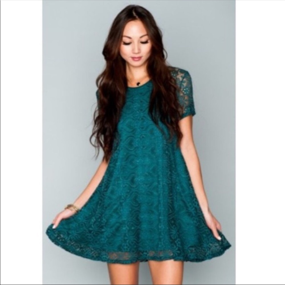 Show Me Your MuMu Lace Short Sleeved Mini Dress, EUC, Size Small - Picture 2 of 11